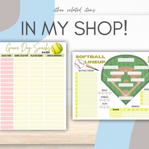 Editable Softball Game Schedule Template Instant Download to Organize ...