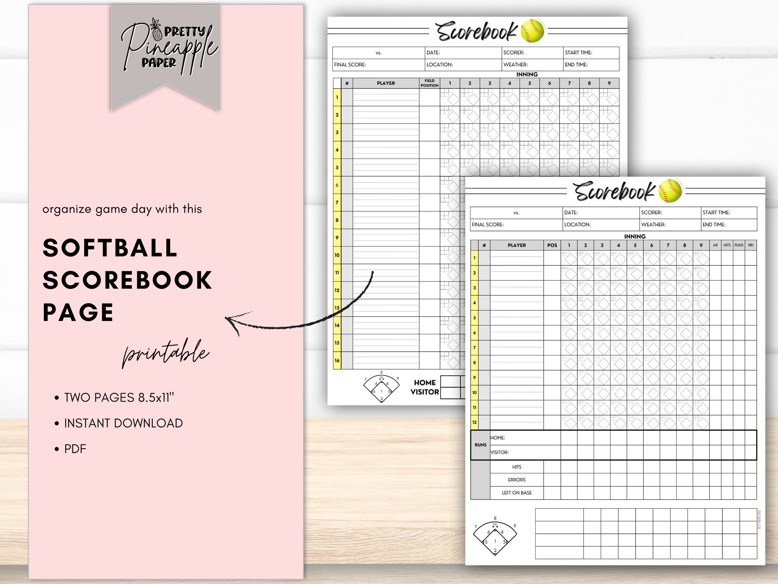 Printable Softball Team Scorebook - Il Fullxfull.4628940339 Q08g