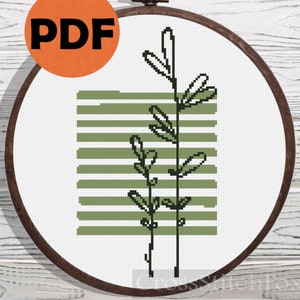 Boho Floral Cross Stitch Pattern: Easy Home Decor (PDF Pattern)