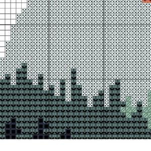 Easy Small Forest Landscape Cross Stitch Pattern PDF Nature - Etsy