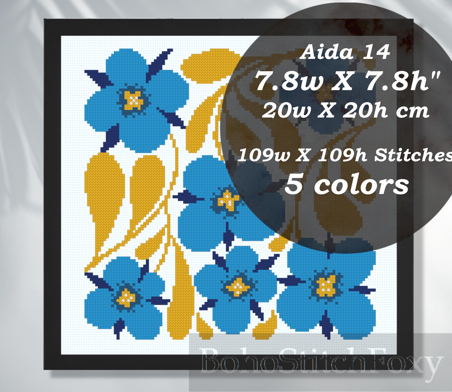 Floral Abstract Cross Stitch Patterns: Matisse Style Flowers (PDF) - Etsy