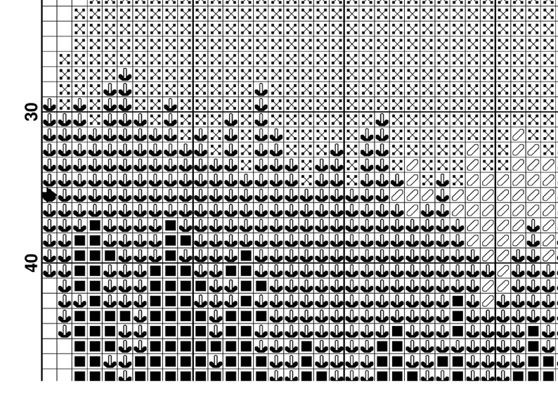 Easy Small Forest Landscape Cross Stitch Pattern PDF Nature - Etsy