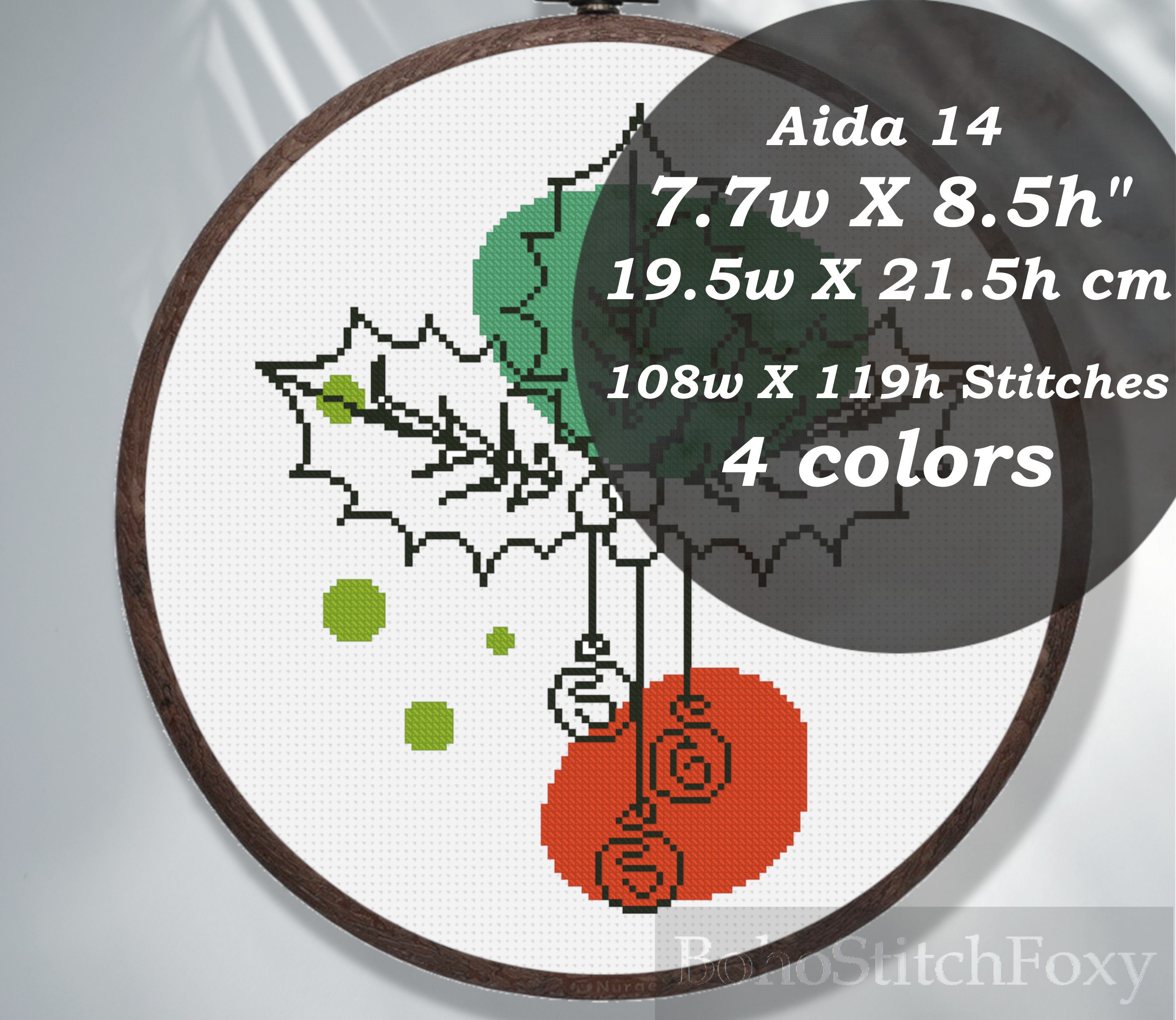 Christmas Holly Berry Cross Stitch Pattern PDF, Easy Christmas Decor ...