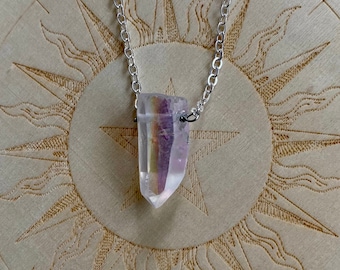 Collana al quarzo Angel Aura / Catena d'argento / Collana Angel Aura / Collana di cristallo