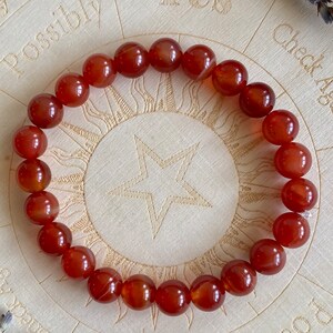 Carnelian Bracelet | Stretch Bracelet | Beaded Bracelet | Carnelian Crystal Bracelet | Carnelian Jewelry