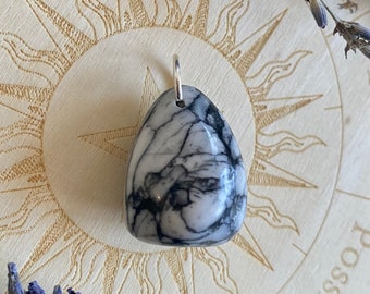 Pinolite Pendant | Silver or Gold | Pinolith Pendant | Crystal Pendant