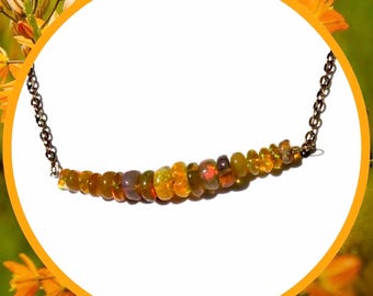Opal Bar Halskette