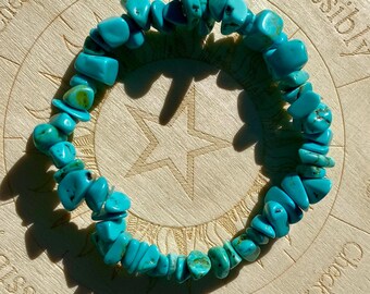 Turquoise Bracelet | Stretch Bracelet | Beaded Bracelet | Crystal Bracelet | Turquoise Jewelry