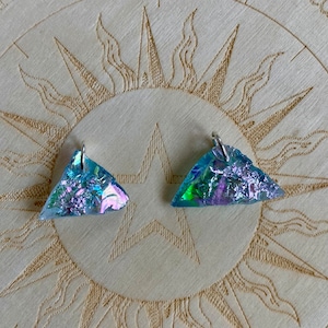 Aqua Aura Quartz Pendant | Silver or Gold Bail | Aqua Aura Pendant | Crystal Pendant | Aqua Aura Quartz Necklace