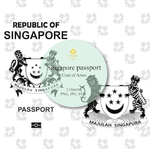 Singapore Passport Silhouette SVG/PNG/JPG File