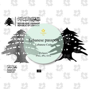 Arquivo SVG/PNG/JPG da silhueta do passaporte libanês