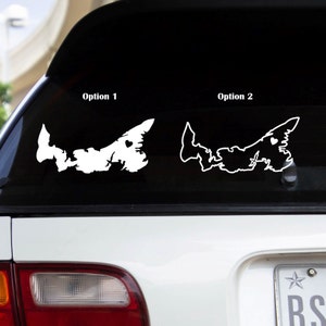 Sticker autocollant Île-du-Prince-Édouard | Plus d'options de couleur et de taille
