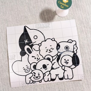BT21 バンデカールステッカー付き | 色とサイズのオプションが豊富