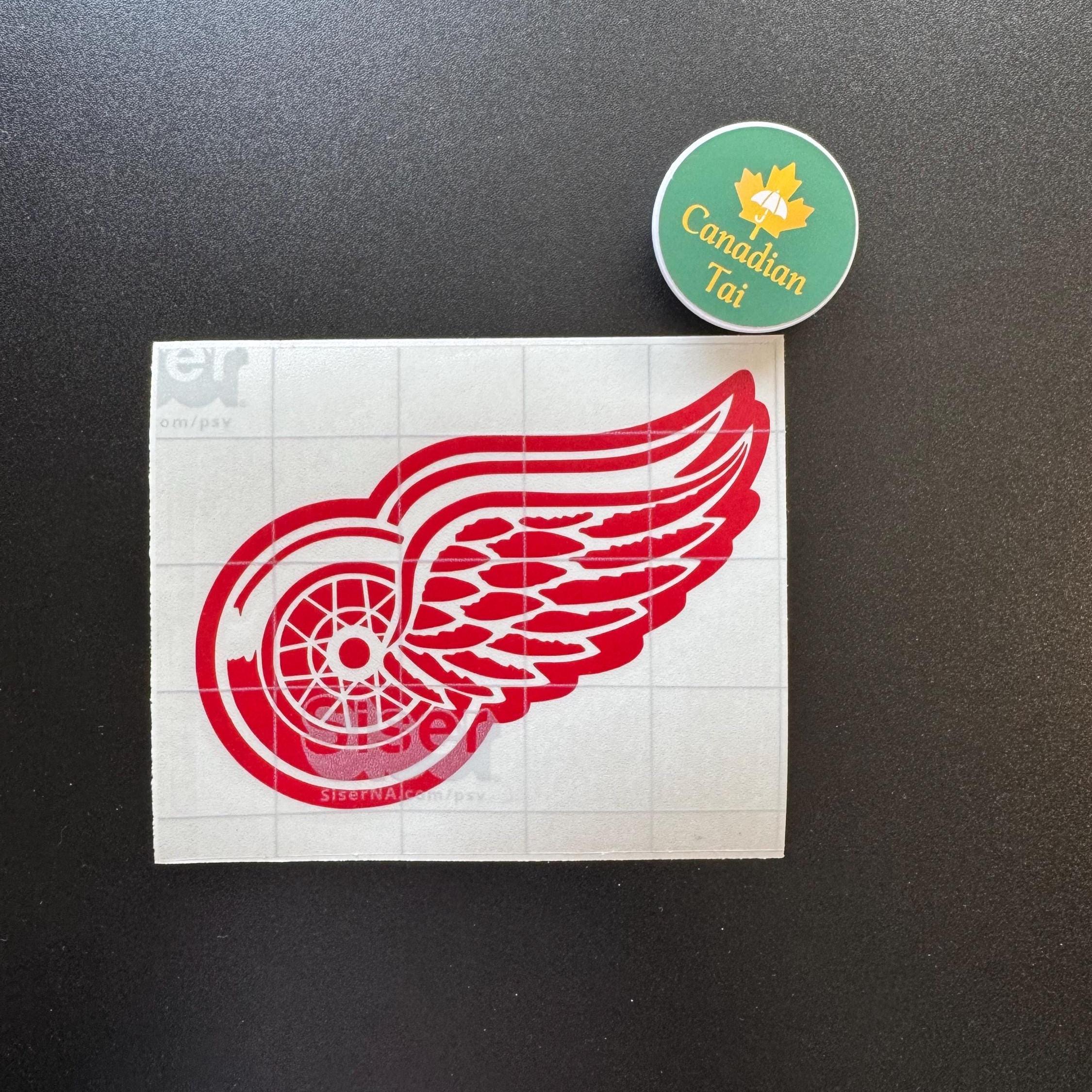 Detroit Red Wings State-Shaped Decal - 5" X 6" Vinyl Sticker For Car, Window, Gear
