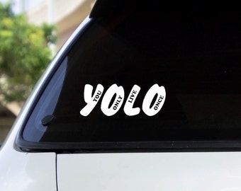 YOU ONLY LIVE ONCE - CAR ORNAMENT YOLO KEY CHAIN KEY RING