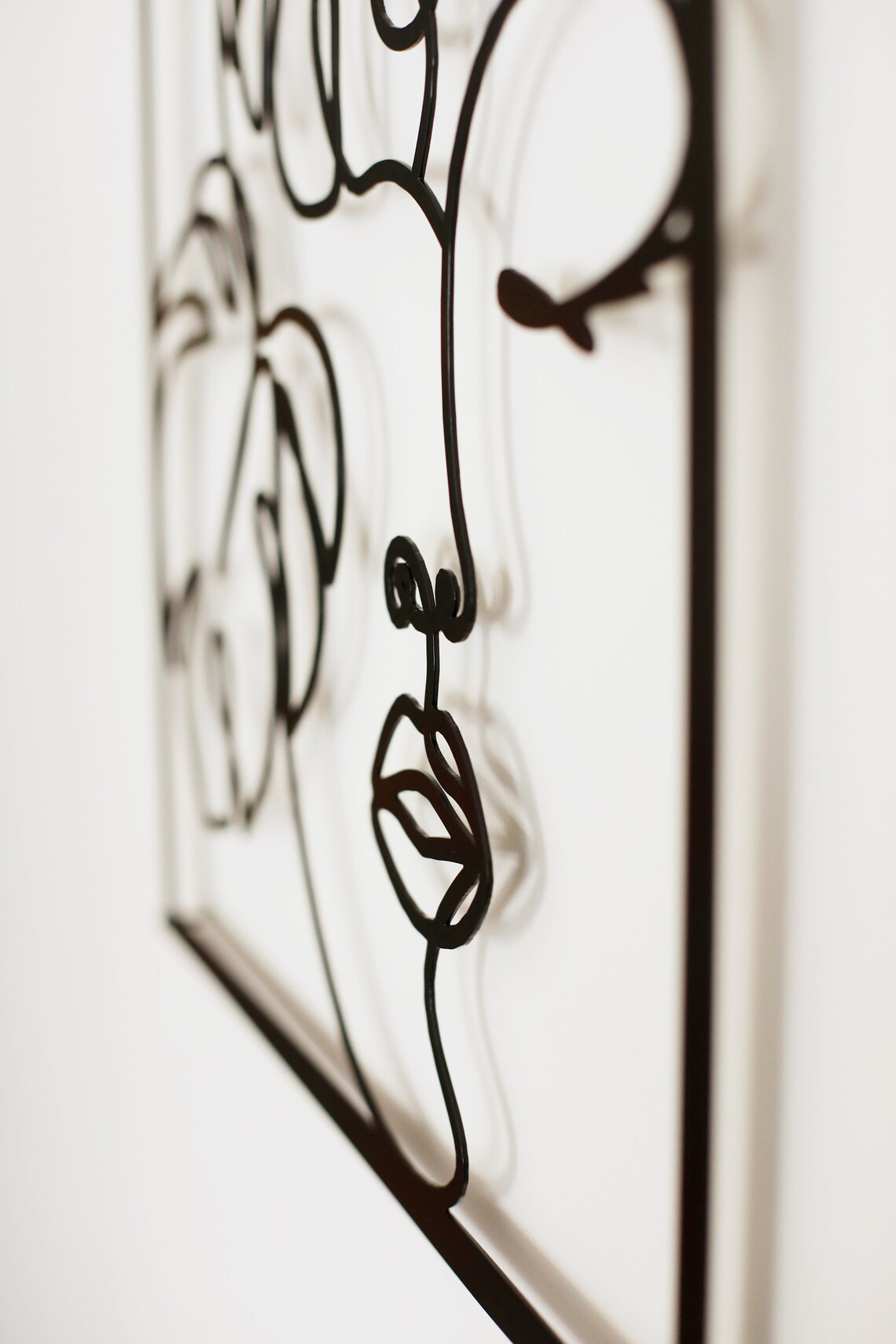 Metal Wall Art Modern Metal Line Art Metal Woman Wall Art Etsy