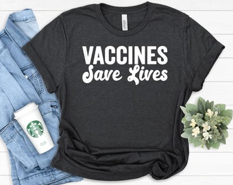 Camiseta "Las vacunas salvan vidas": Camiseta retro pro ciencia