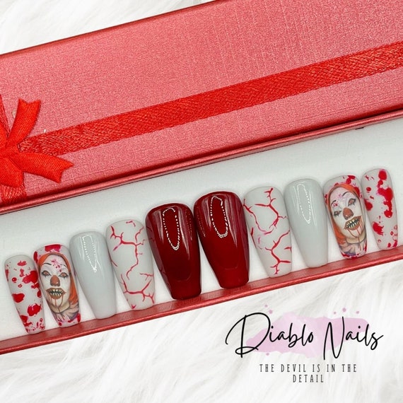 coffin nails for red dress 15 Trendy Red Prom Nail Ideas
