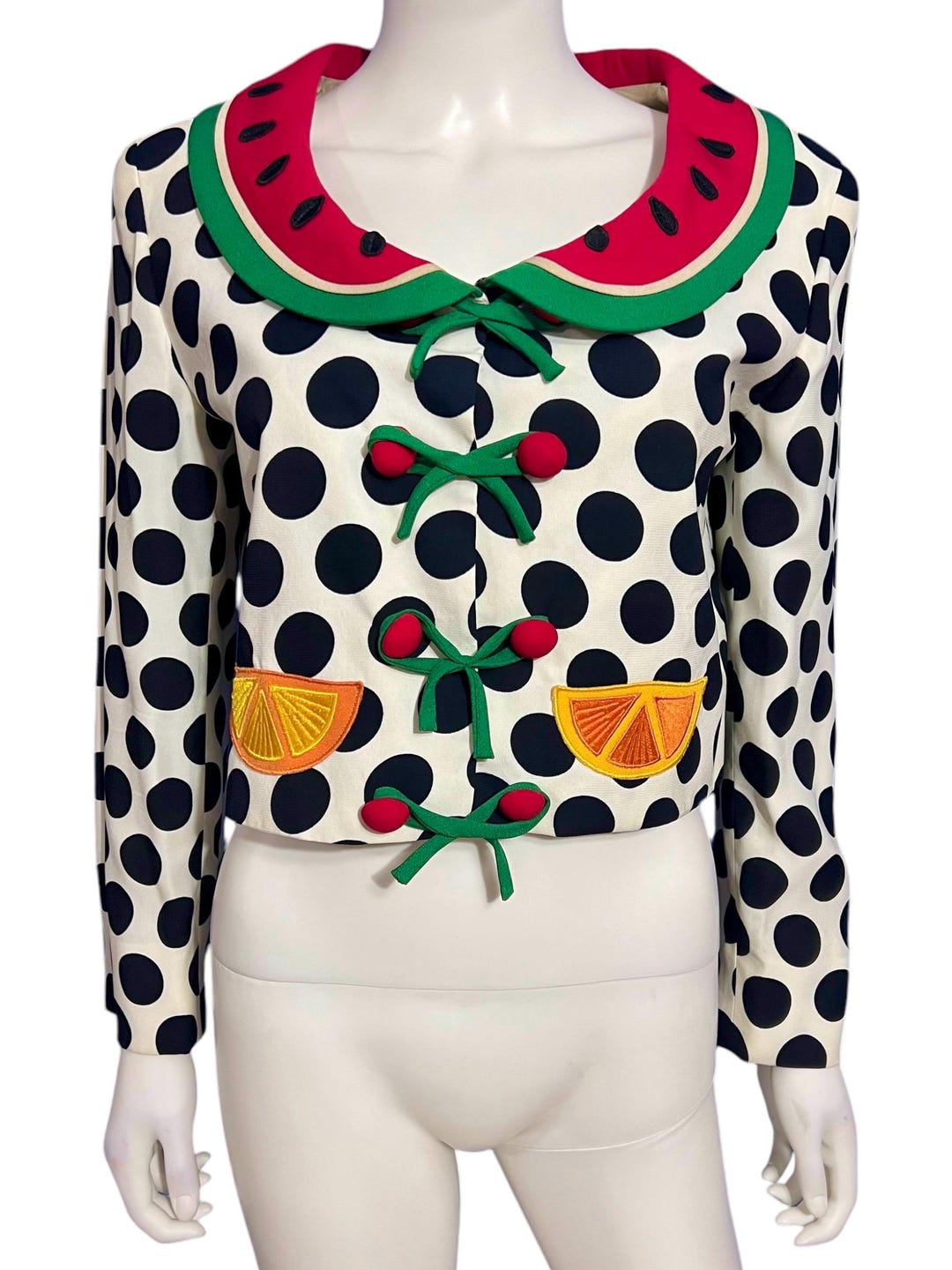 Moschino Cheap & Chic Vintage Fruit Polka Dot Jacket as Seen