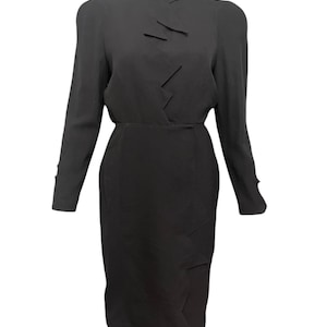F / W 1988 Thierry Mugler Schwarzes Les Infernales Lightning Bolt Kleid