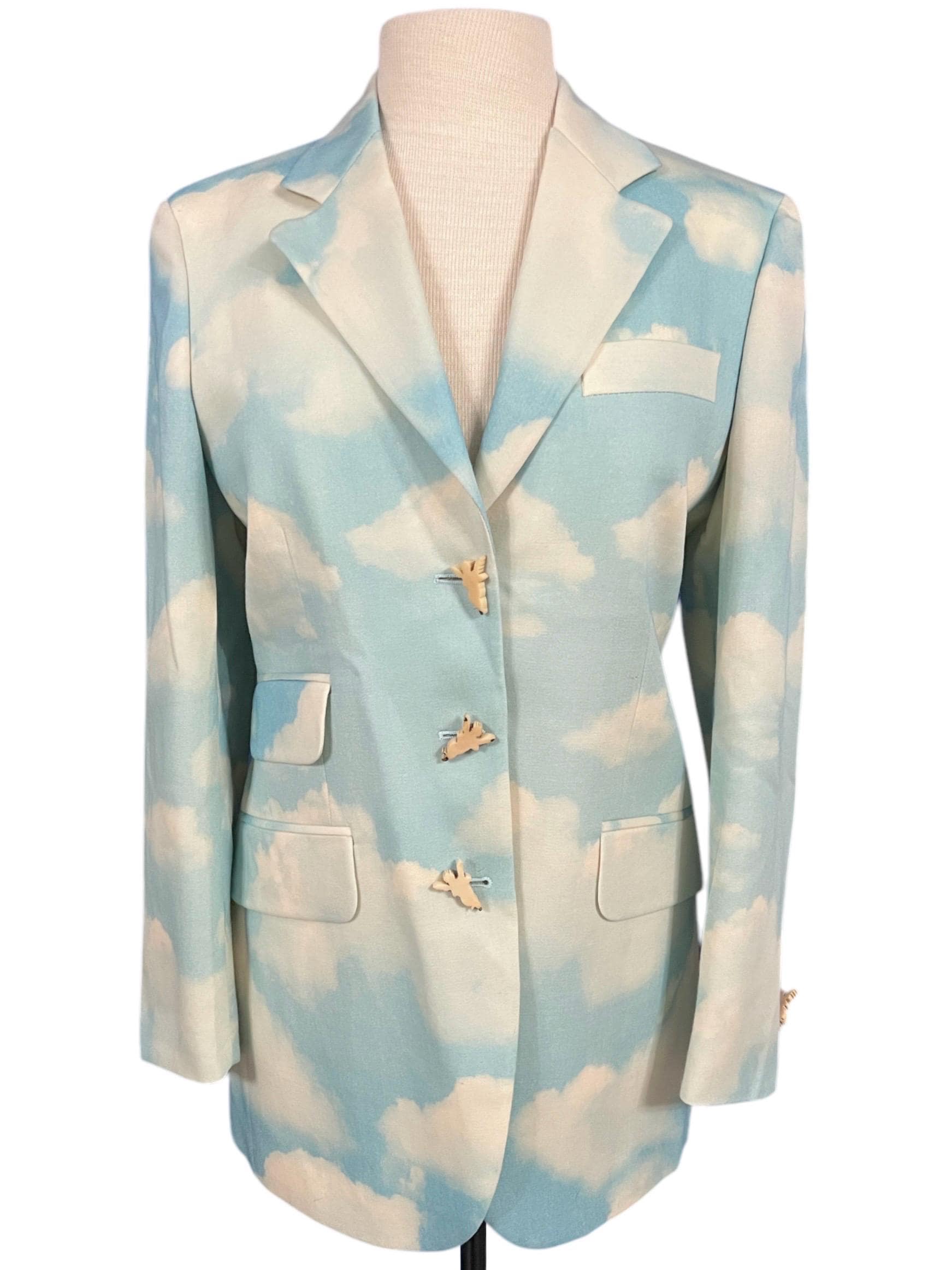 1990's Moschino Cheap & Chic Cloud Sky Printed Blazer - Etsy