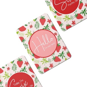 Twinkle Strawberry Baby Milestone Cards - Set of 25