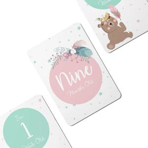 Cartes d'étape numériques Twinkle Bear Baby - Lot de 25