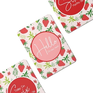 Cartes jalons numériques Twinkle Strawberry Baby - Lot de 25