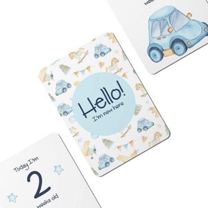Cartes numériques scintillantes pour bébés, étape importante - Lot de 25