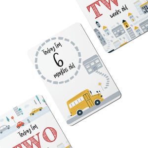 Cartes d'étape numériques Petites voitures pour bébés - Lot de 25