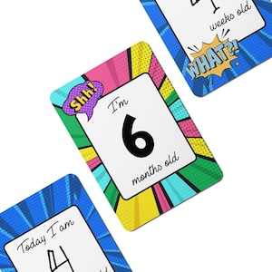 Cartes jalons numériques BD pour bébés - Lot de 25