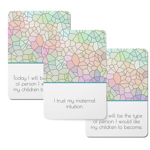 Cartes d'affirmation de la maternité avec mosaïque numérique - Lot de 30