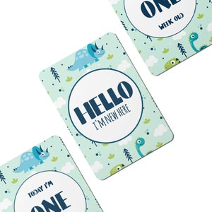 Cartes d'étape numériques Twinkle Dino Baby - Lot de 25