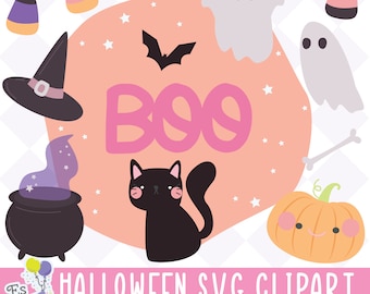 Halloween SVG, halloween shirt svg, halloween clipart, pink halloween clipart ,ghost svg, pumpkin svg free license - svg, eps, dxf, png, jpg