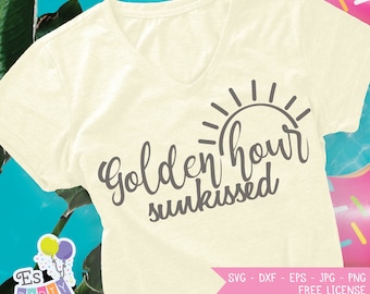 sunkissed SVG, golden hour svg, summer svg, summer t shirt svg, Vacation Svg, Cut File for Cricut and Silhouette-in svg-dxf-eps-png and jpg
