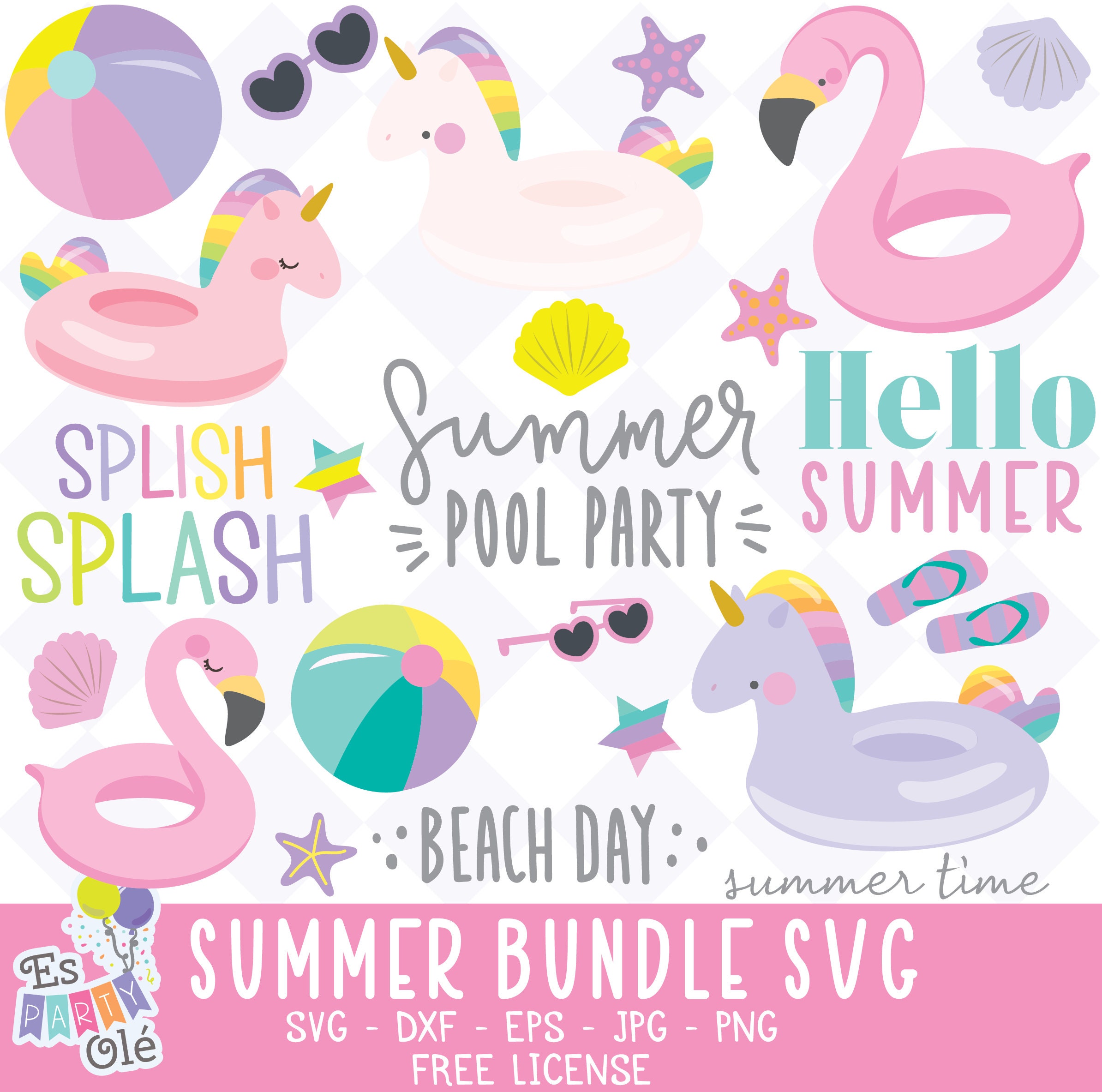 POOL PARTY Png Bundle Flamingo Floatie Png Pool (Instant Download) 