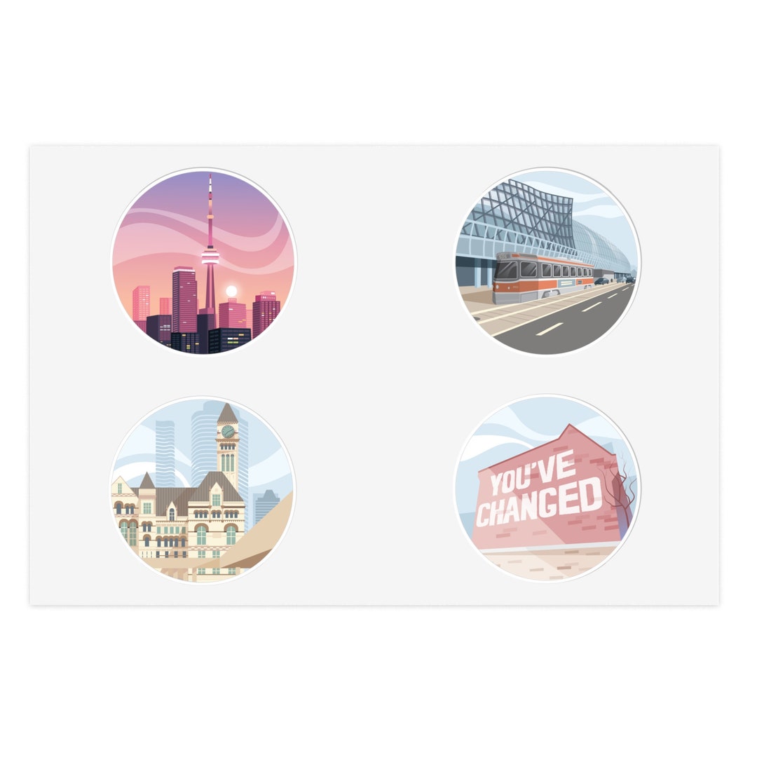Handmade Toronto Landmarks Sticker Sheet Toronto City Etsy