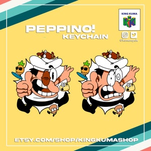 Pizza Tower - Peppino w/ Topping Girls Sticker for Sale by