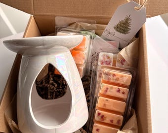 Pumpkin Spice Wax Melt Gift Box: Soy Wax, Burner Included
