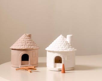 Handgemachte Beton Haus Räucherstäbchenhalter, Palo Santo & Sticks