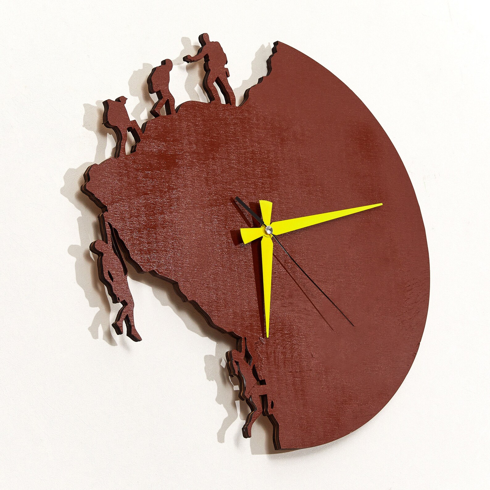 Mountain Climber Wall Clock Nature Wood Trekking Clock Etsy