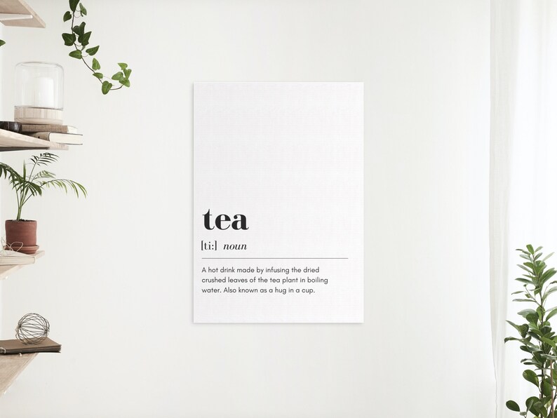 Tea Definition Printable Meaning of Tea Digital Download Cup Etsy New Zealand