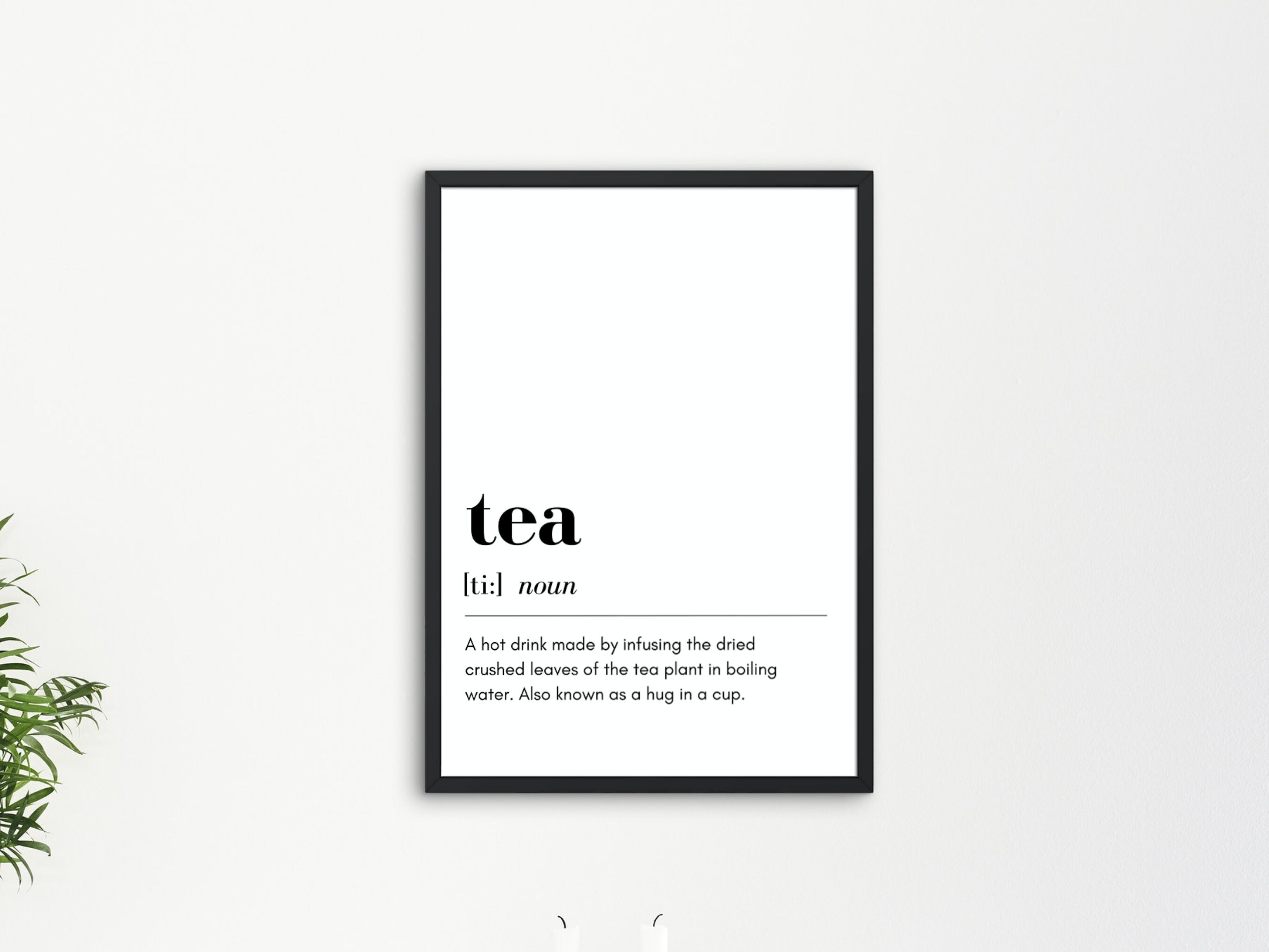 Tea Definition Printable Meaning of Tea Digital Download Cup Etsy New