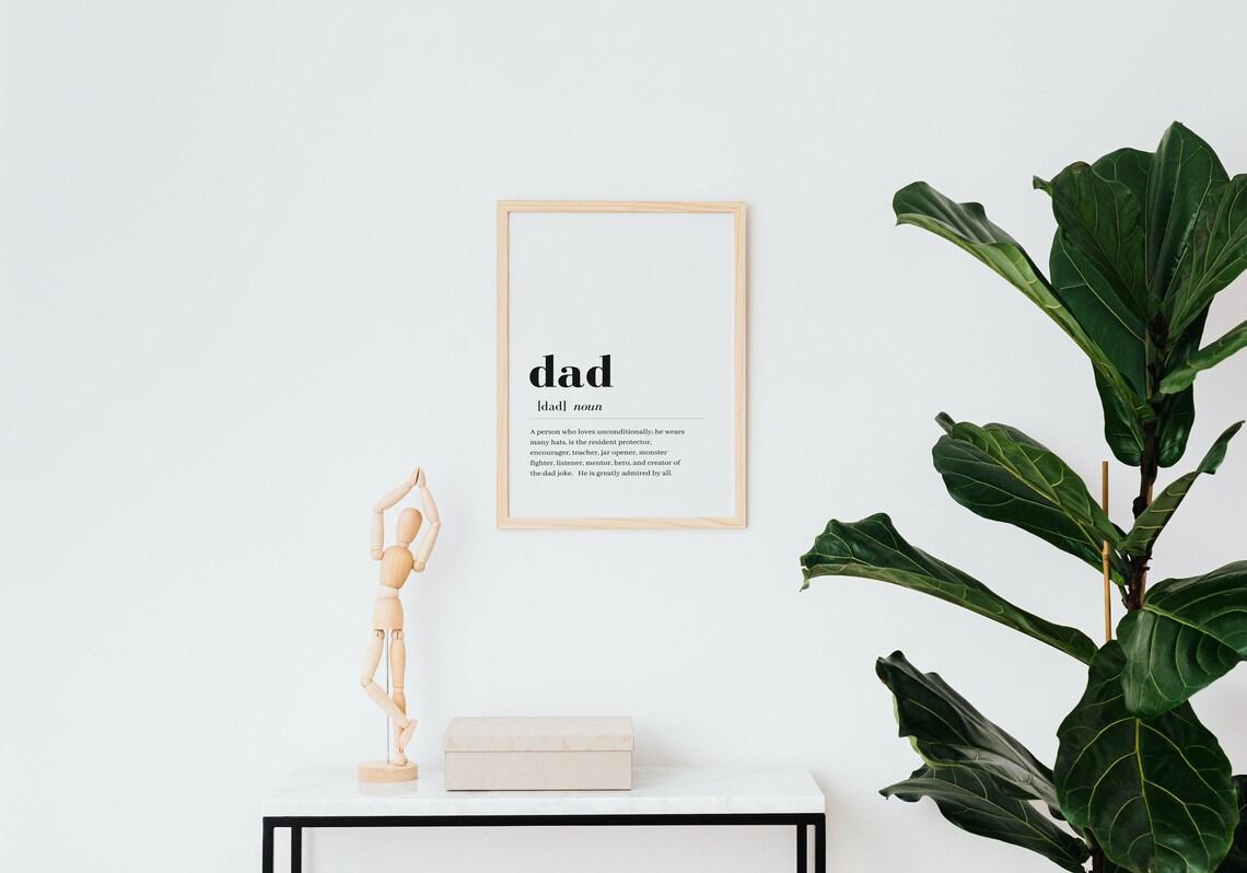 Dad Definition Printable, Instant Download Pdf, Funny Dad Dictionary ...