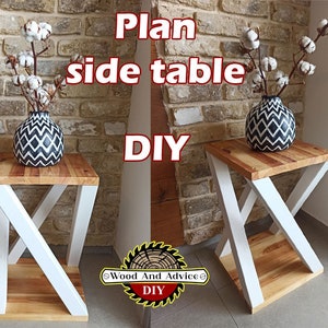 DIY side table plan,DIY plan,End Table Plan/Sofa Table Plan/Book Stand Plan/Book Table Plan/Rustic End Table Plan/Flower Stand Plan
