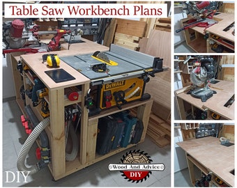 PDF Mobile Workbench Plans | Mobile Werkshop | All in One | Compact Flip-Top Workbench Plans