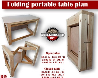 Folding Table Base Plan/Folding Craft Table Base Plan/compact Table Base Plan/DIY Craft Table Base Plan/Wood PDF/pdf plan/DIY Plan/pattern