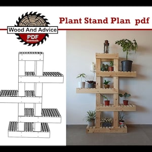 Tall Plant Stand plan/wood plant stand plan/plant stand plan/flower stand plan/flower holder plan/plant holder plan/pdf pattern/wood project