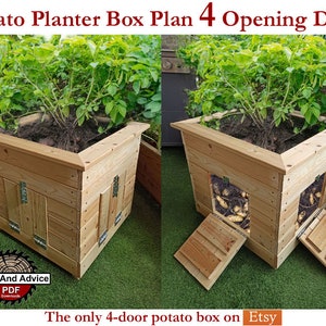 Plan biologische aardappelplanter/plattegrond aardappelbak/plan bloembak/plattegrond bloembak/plattegrond plantenbak/plattegrond plantenbak/houten plantenbak