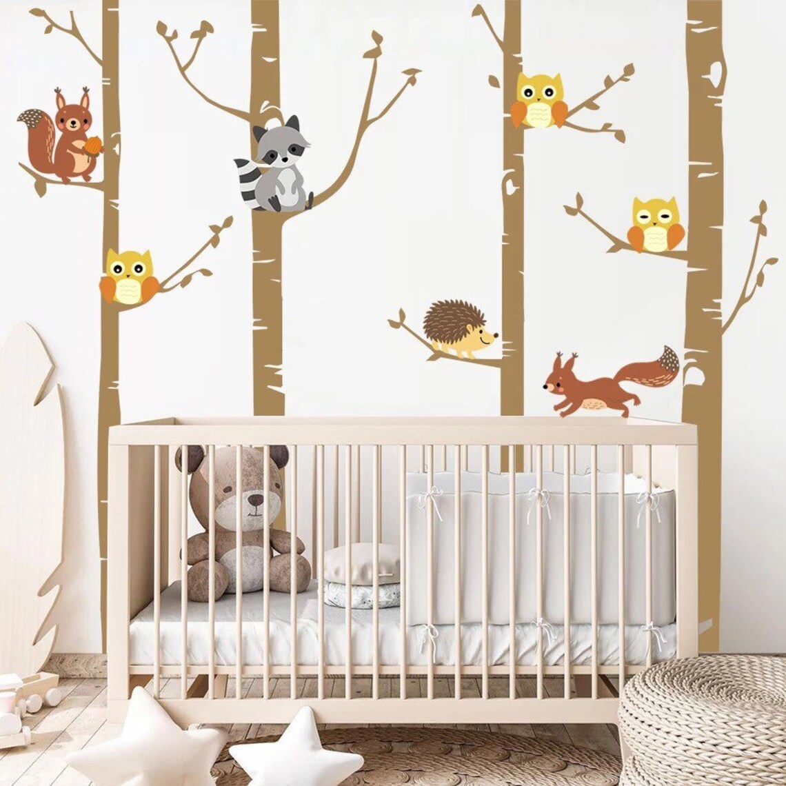 Woodland Wall Decal Nursery Wall Decal Etsy